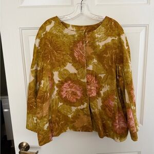 Talbots Floral Suit in Pink and Gold